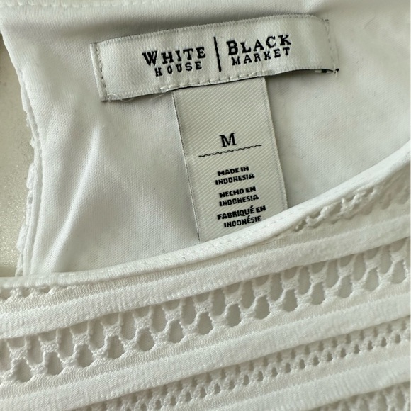 White House Black Market asymmetrical White top Medium - Picture 3 of 6
